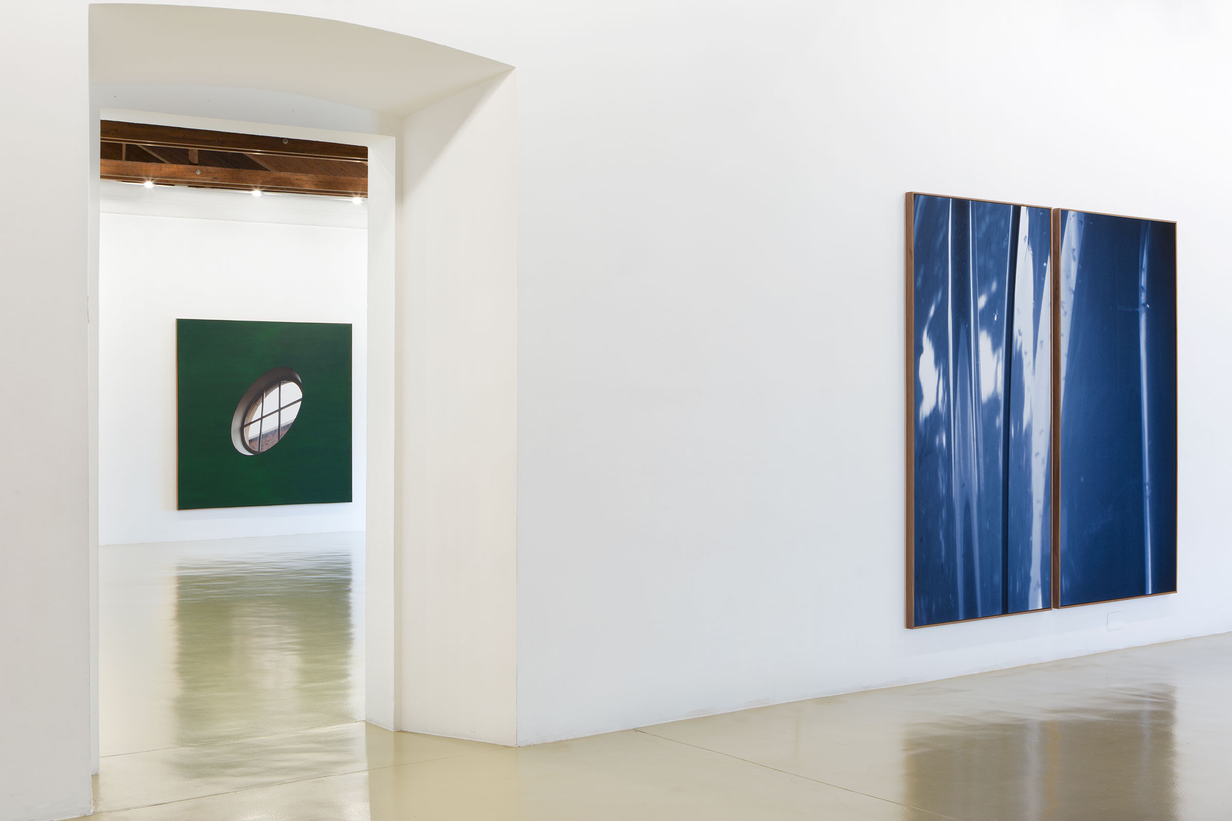 Jan Dibbets, Tilburg III (Green), 1999, New Colorstudies - Diptych Blue, 1976-2012